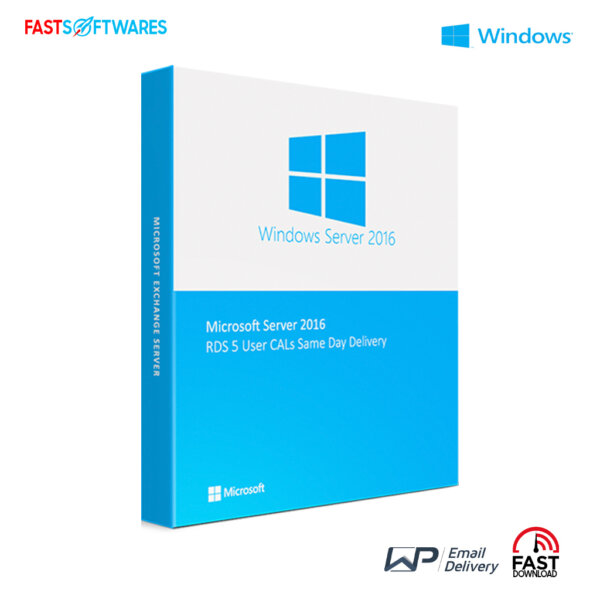 Microsoft Server 2016 RDS 5 User CALs Same Day Delivery