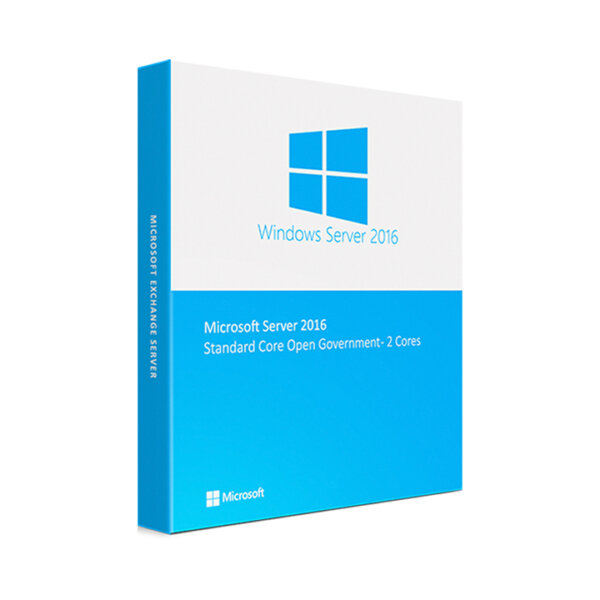 Microsoft Windows Server 2016 Standard Core Open Government - 2 Cores
