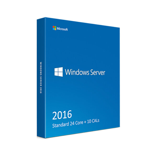 Microsoft Windows Server 2016 Standard 24 Core + 10 CALs