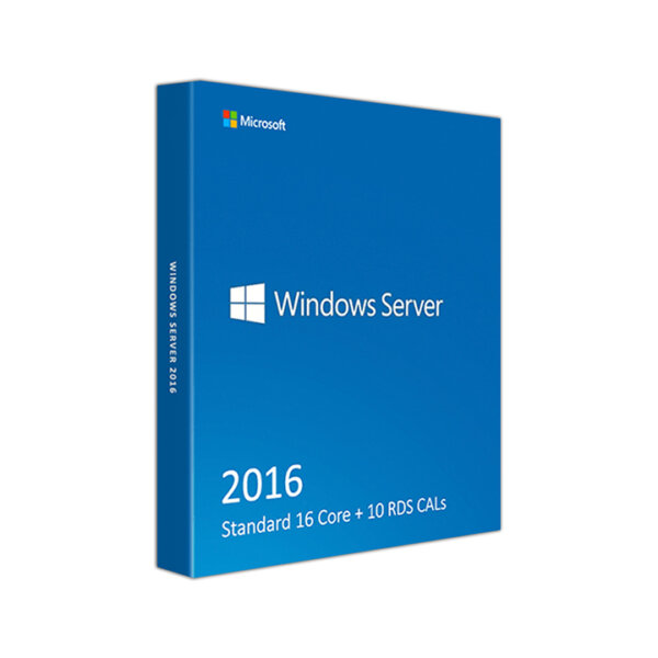 Windows Server 2016 Standard – 16 Core + 10 RDS CALs