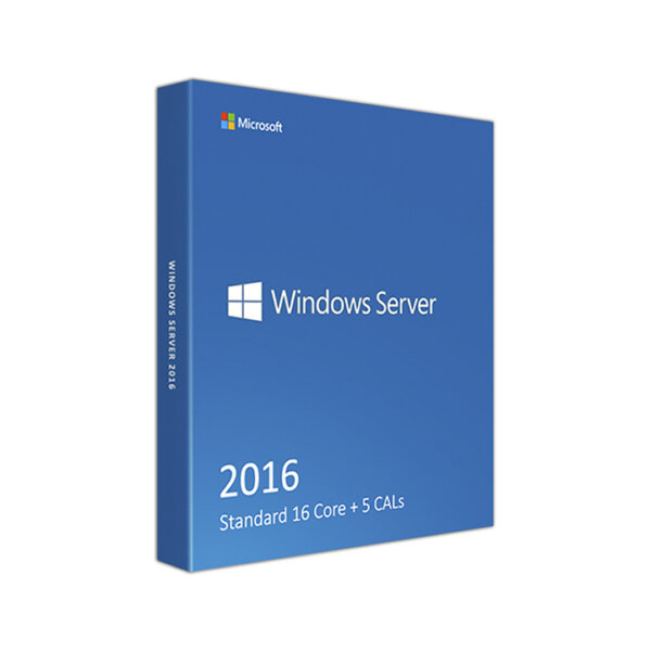 Windows Server 2016 Standard 16 Core + 5 CALs