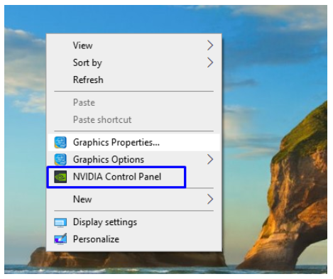 7 Methods To Show NVIDIA Control Panel On Windows 10 102 NVIDIA Control Panel Menu on the Desktop Dialog box