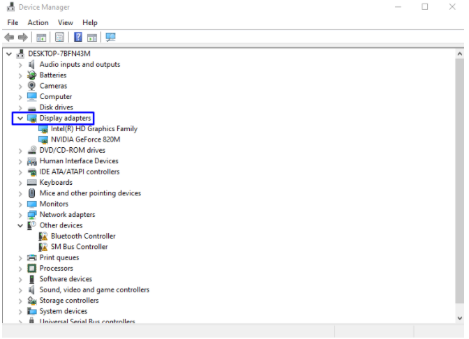 7 Methods To Show NVIDIA Control Panel On Windows 10 114 The Device Manager Window Where you can update the NVIDIA Control Panel Driver