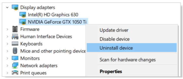 7 Methods To Show NVIDIA Control Panel On Windows 10 111 Uninstalling the NVIDIA Control Panel Driver