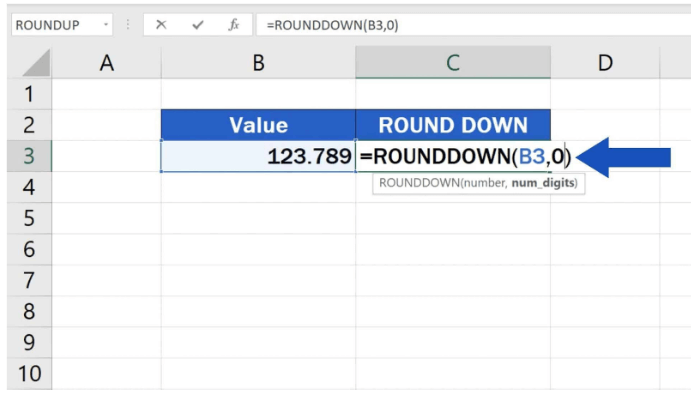 Learn How To Use Excel Round Down Function, the Easy Way! 82 Enter a zero in the function