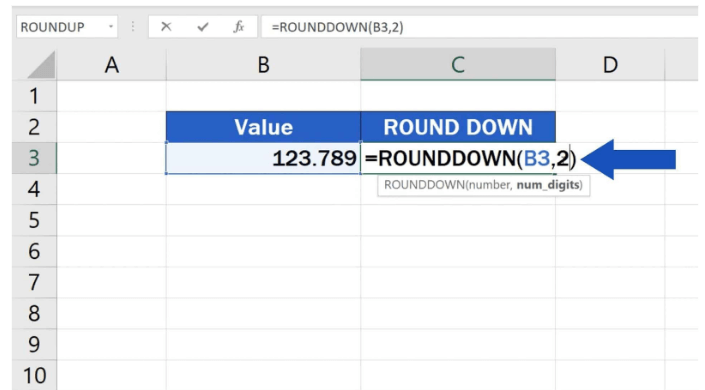 Learn How To Use Excel Round Down Function, the Easy Way! 80 how to ROUND DOWN to two decimal places