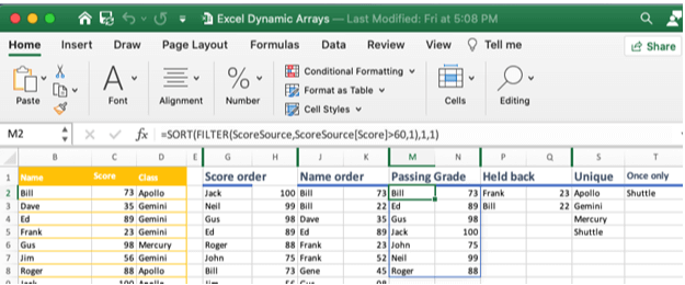 Microsoft Office 2021 for Mac Preview for Public 55 dynamic arrays