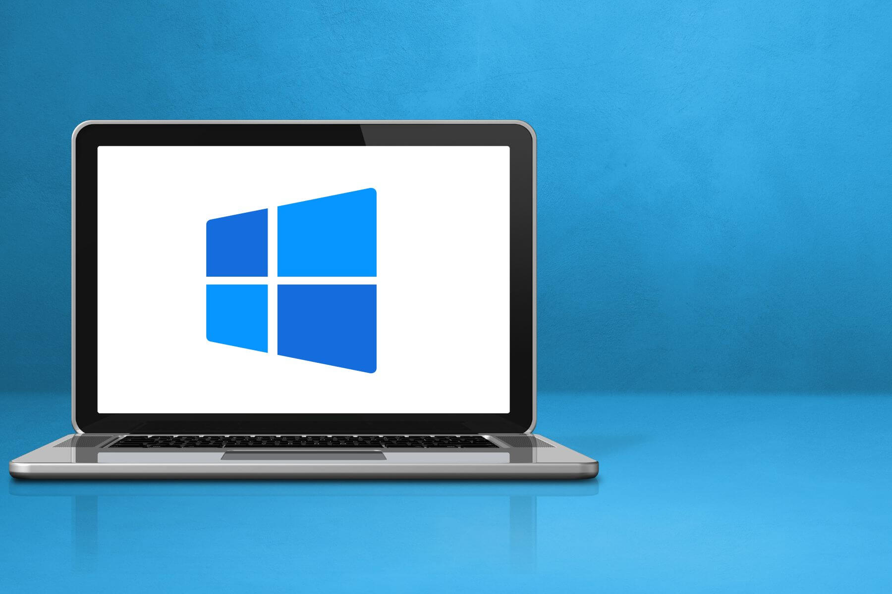 A laptop with Windows logo on it