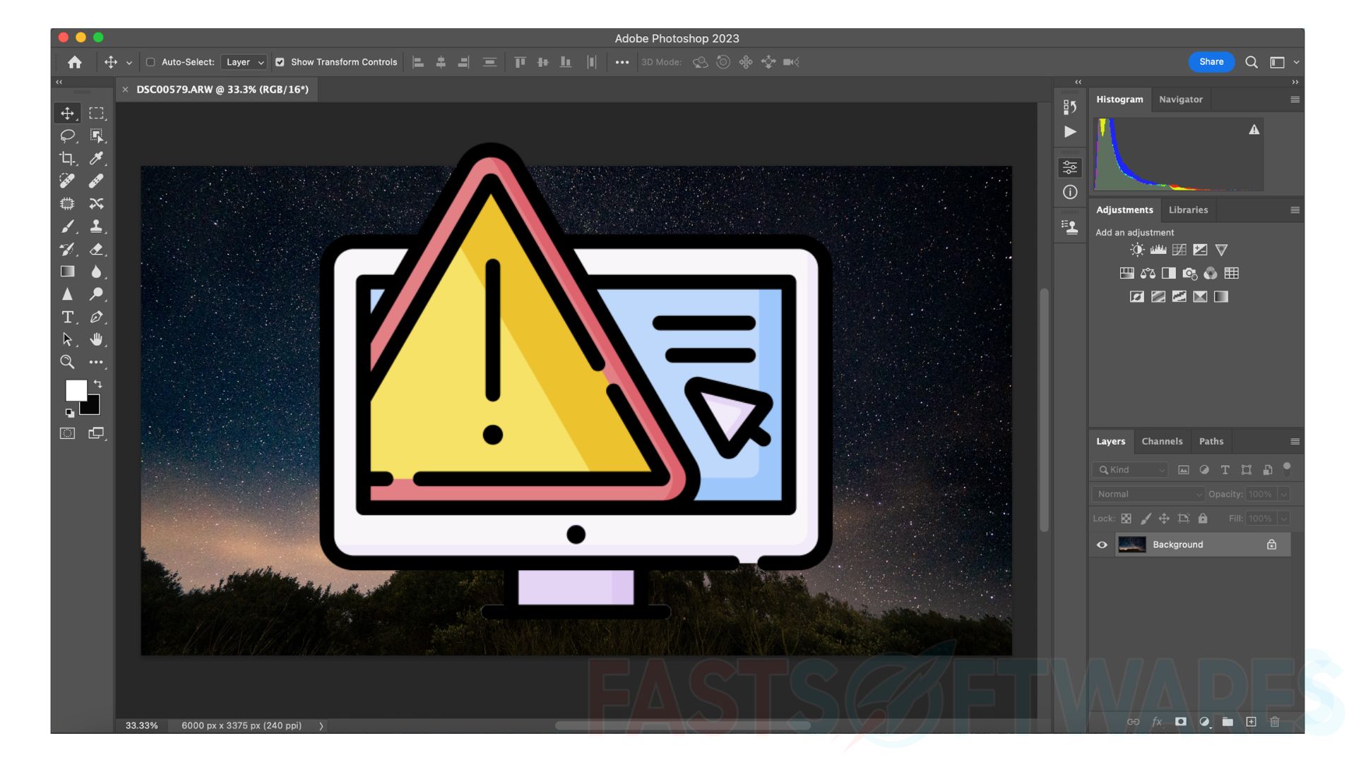 Resolving the Photoshop Error: Scratch Disks Are Full 6 Photoshop error