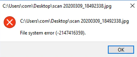 Fixing “File System Error -2147163893” on Windows 11 and 10 91 Error Prompt
