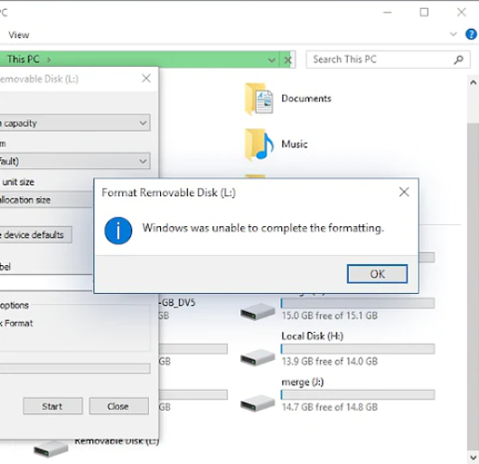 How to Fix “Windows Was Unable to Complete the Format” Error 56 File Manager