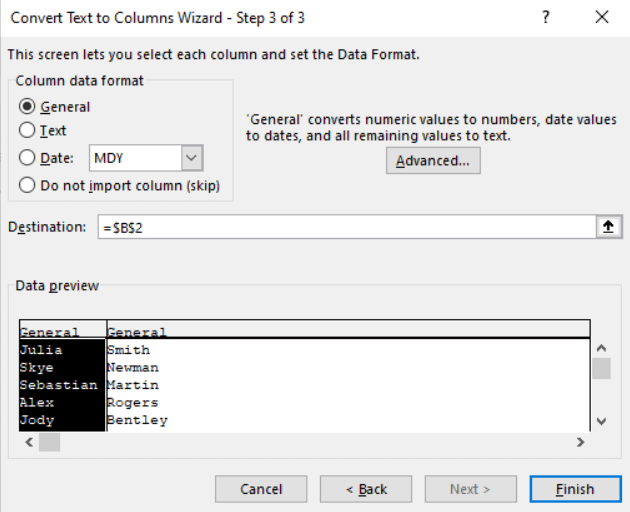 Efficient Excel Tips: How to Easily Separate First and Last Names 117 fastsoftwares how to separate first and last name in excel 07