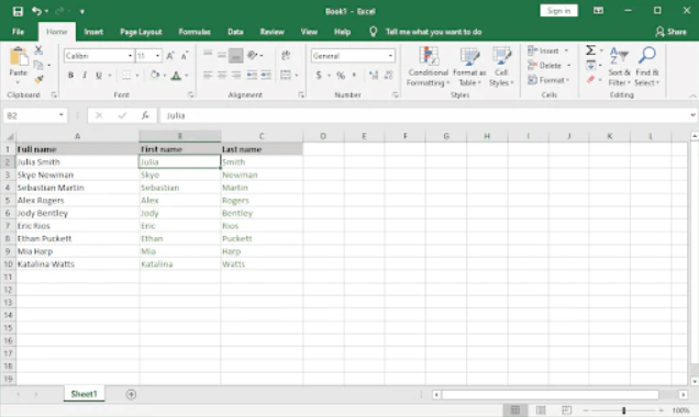 Efficient Excel Tips: How to Easily Separate First and Last Names 118 fastsoftwares how to separate first and last name in excel 08