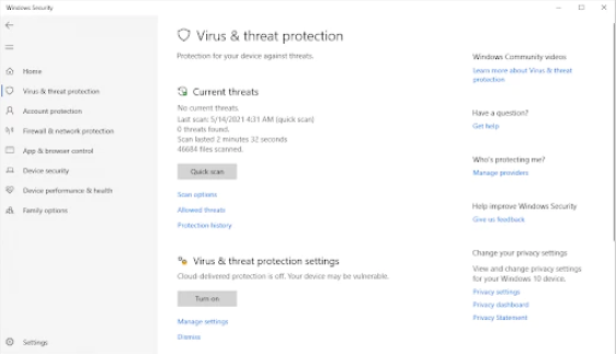 Speed Up Windows 10: Top Tips to Improve PC Performance 155 Virus & Threat Protection