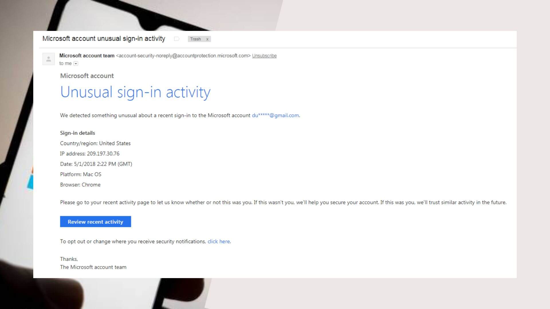 Microsoft account Security: Address Unusual Sign-in Activity 57 Microsoft account security