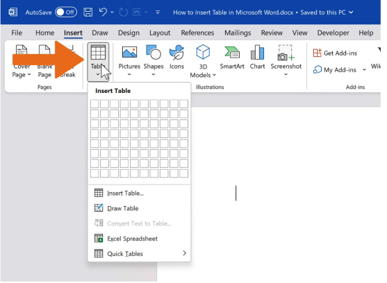 The Beginner’s Guide to Microsoft Word 70 inserting table and charts