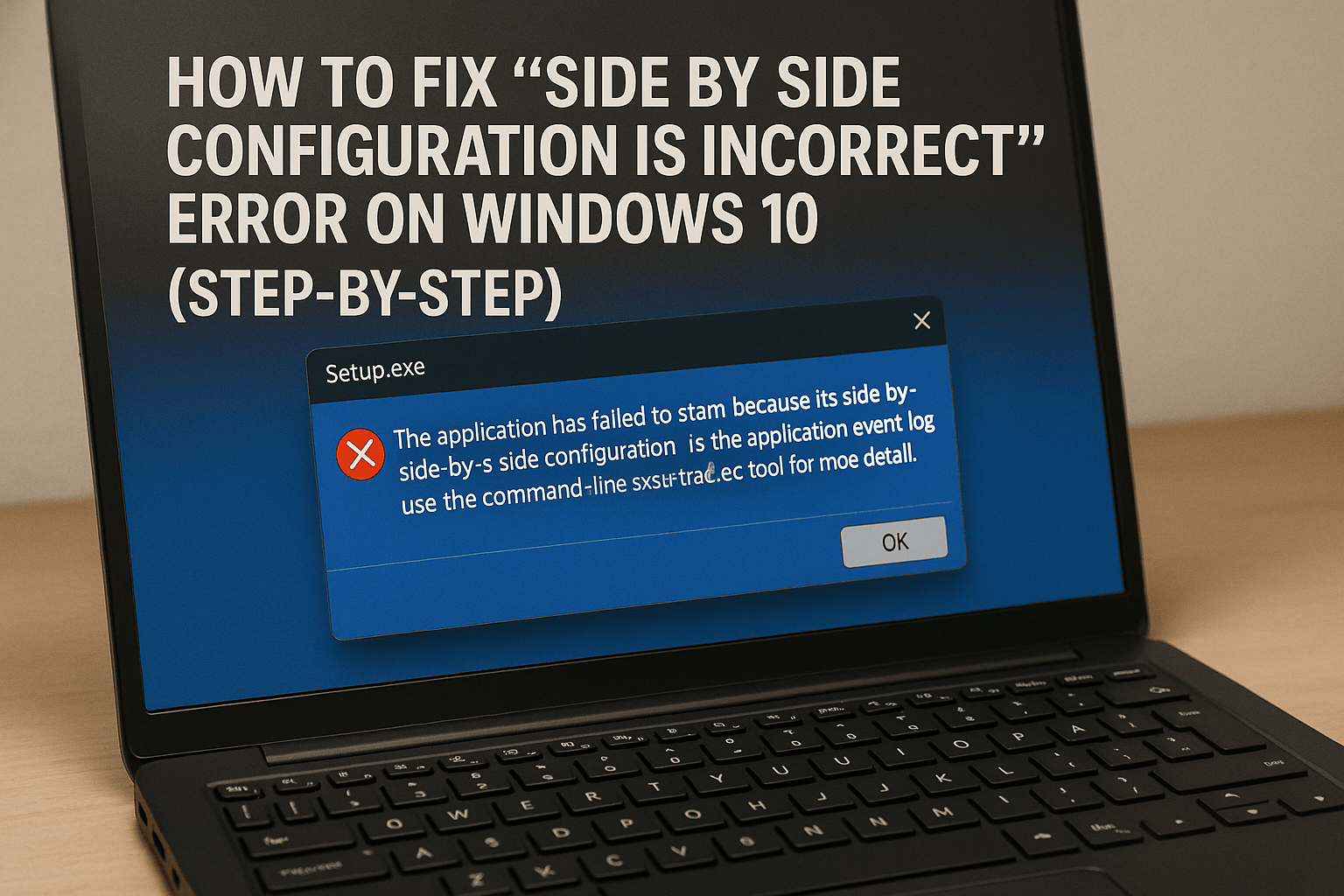 How to Fix 'Side by Side Configuration Is Incorrect' Error on Windows 10