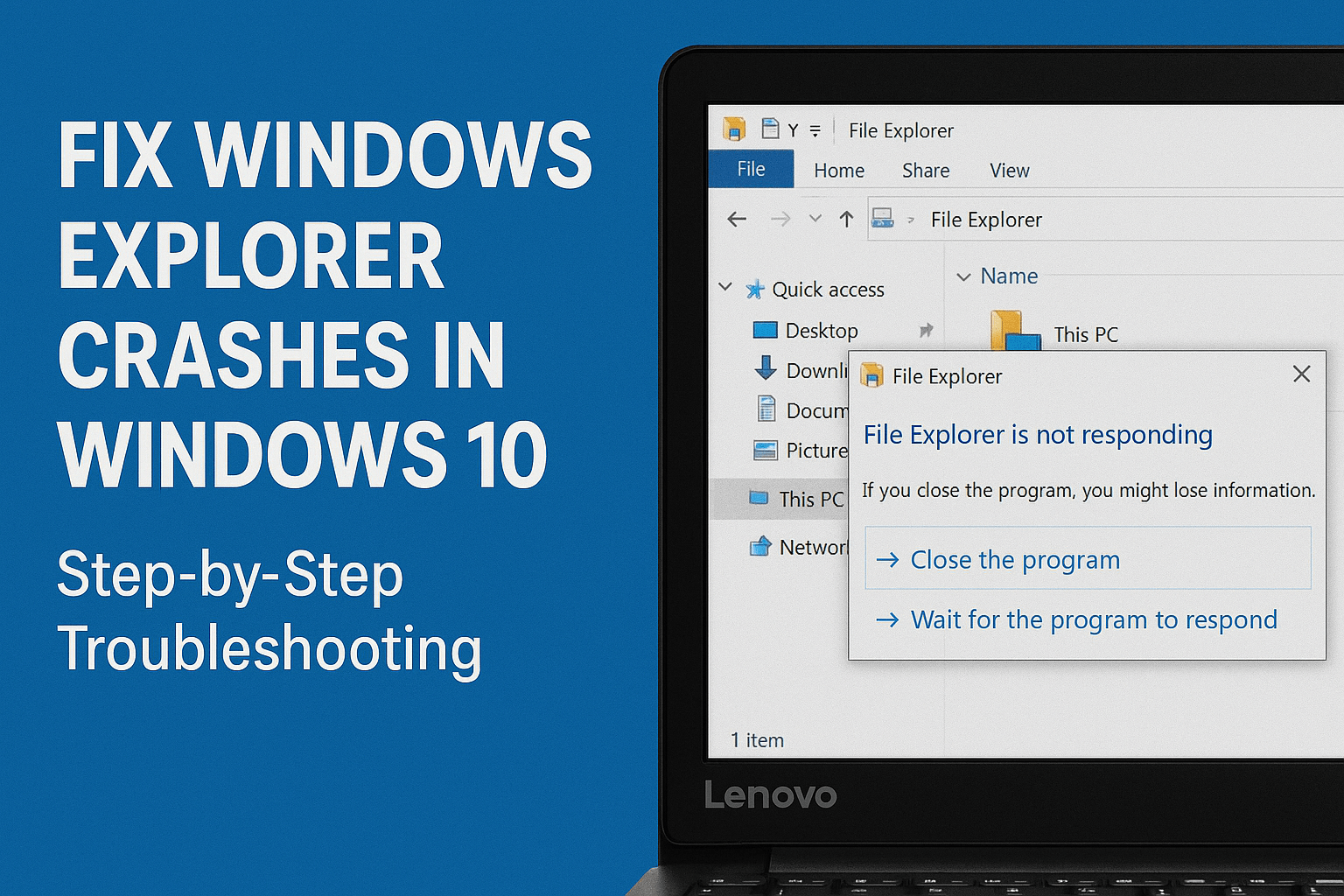 Fix Windows Explorer Crashes in Windows 10