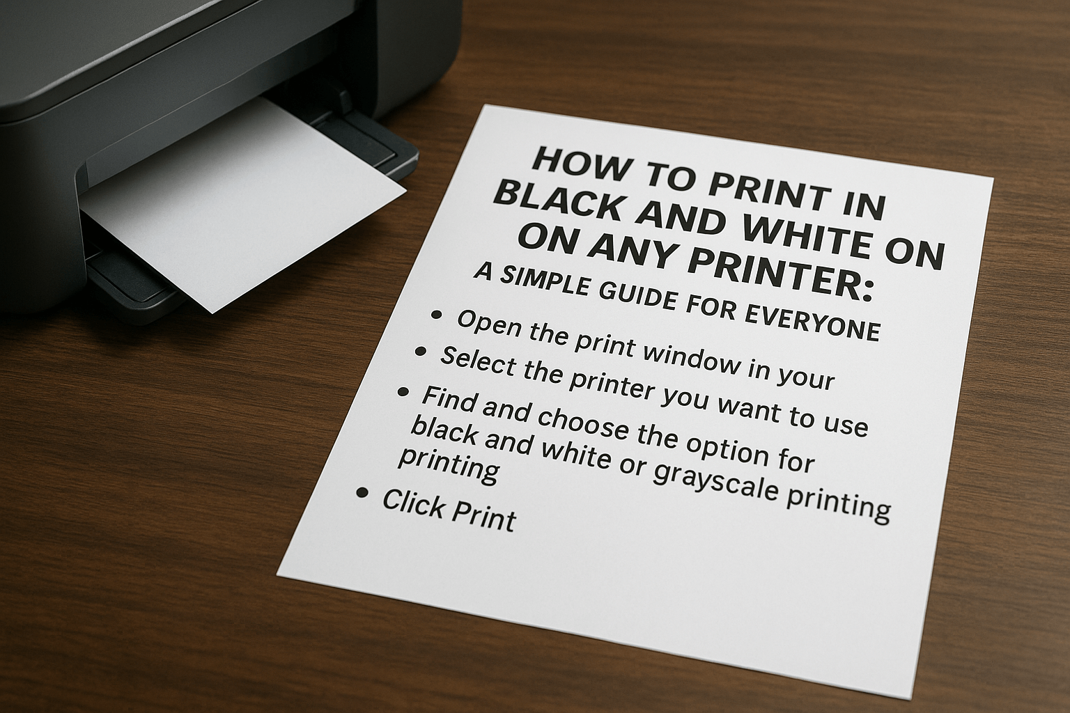 How to Print in Black and White on Any Printer: A Simple Guide for Everyone