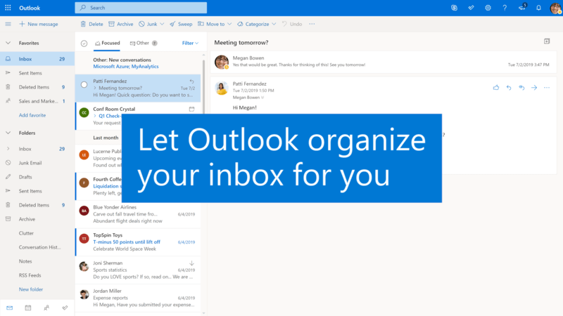 outlook email organizer
